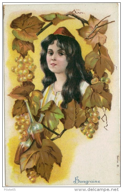 hungarian woman and wine