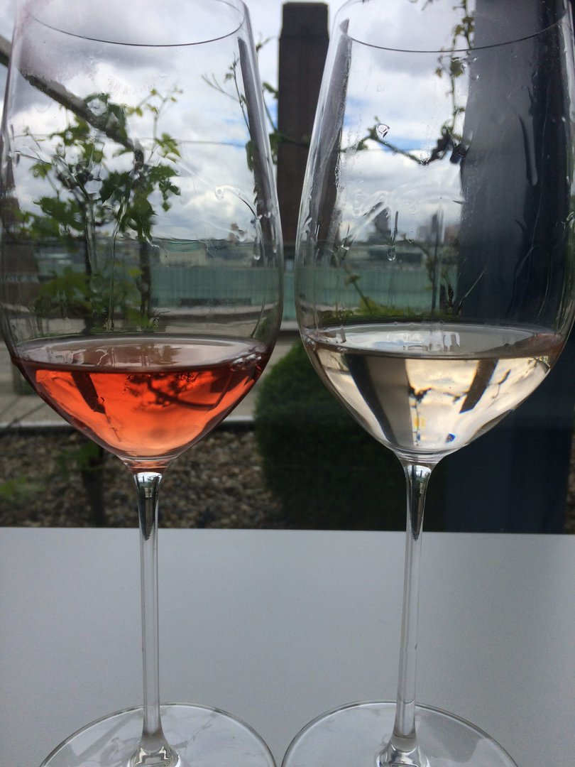 Rosé colour extremes from one of the darkest to lightest at Decanter