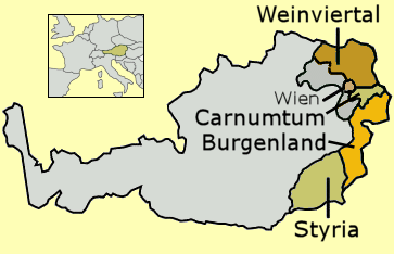 Map of Austrian Wine Regions