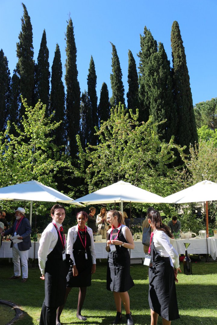 Student sommeliers ready before the start of the tasting