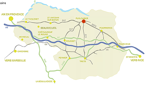 Map of Ste Victoire